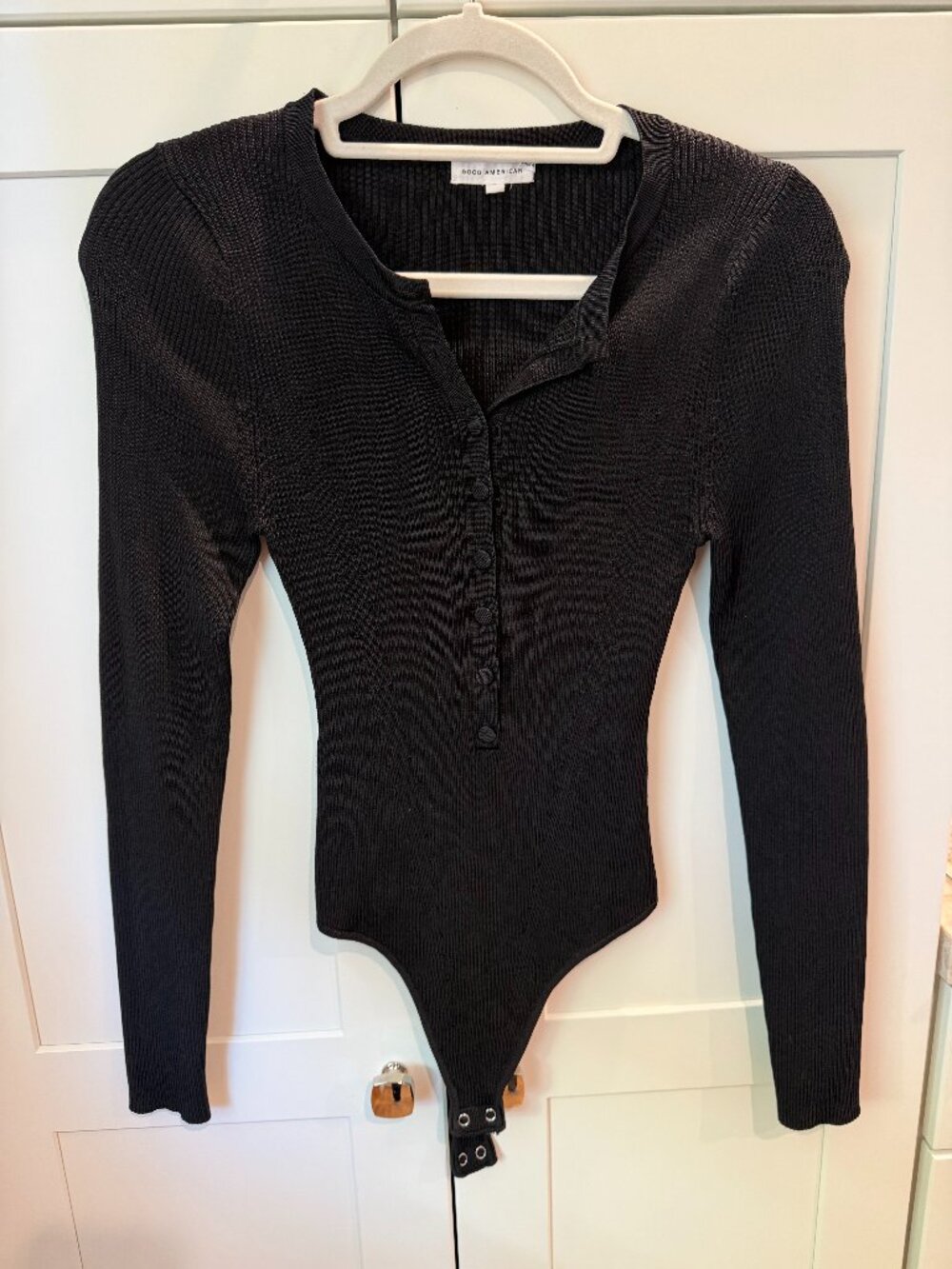 Good American Button Front Body Suit